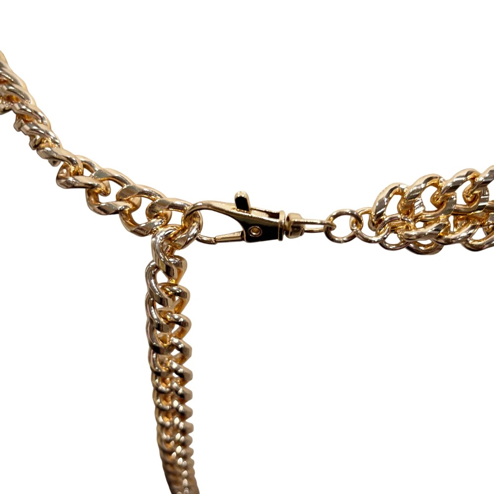 Haute Hippie Style Gold Double Layer Star Chain Belt One Size Adjustable‎ Boho - Picture 5 of 5